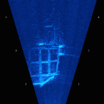 Sunken WWII Airplane Fuselage Scan